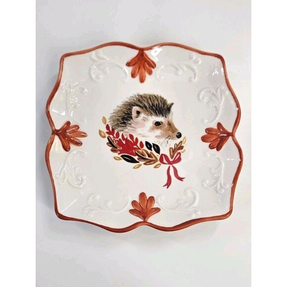 Angela Staehling Sketchbook Series Magenta Hedgehog Trivet Plate Ceramic Decor - Picture 2 of 6